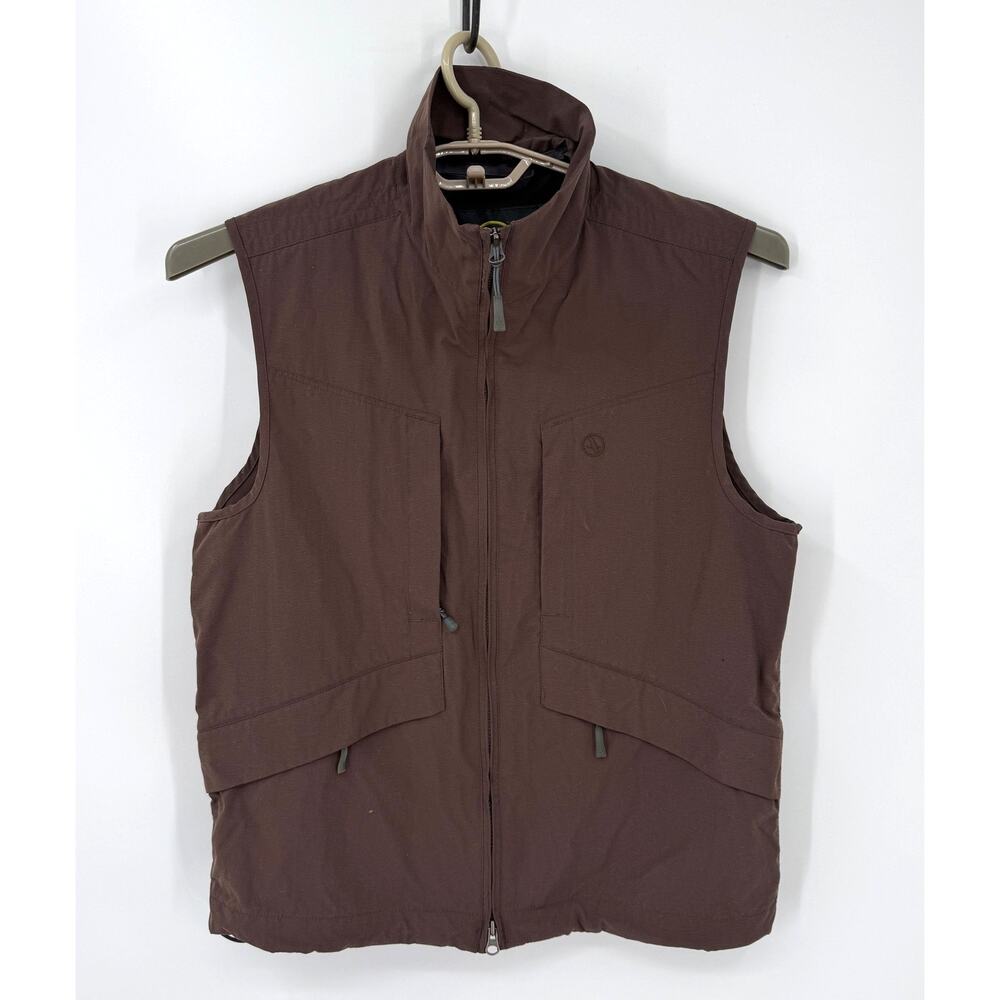 Aigle Hunting Fishing Vest Jacket Waterproof Multi Pocket Utility Brown M NWT